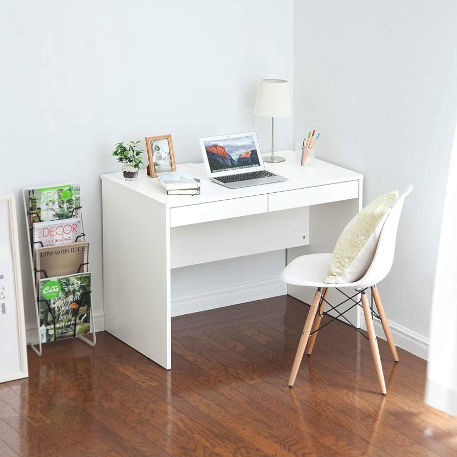 Amazon | サンワダイレクト パソコンデスク 木製 引き出し付き 幅100