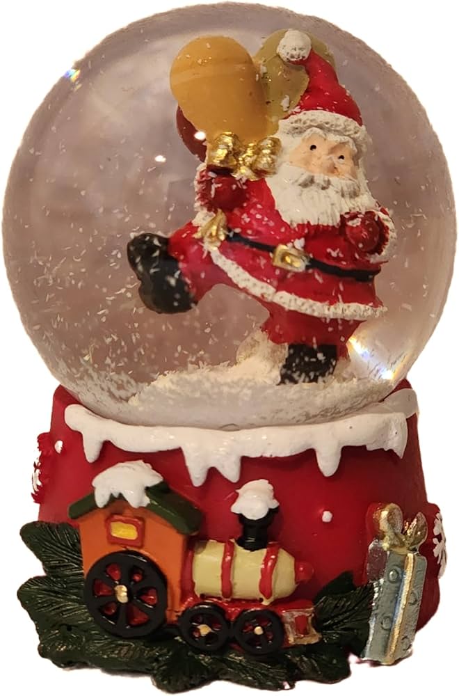 Amazon.co.jp: 南貿易 クリスマス スノードーム サンタクロース 北欧