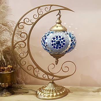 Amazon.co.jp : COMMODA トルコモザイクムーンシェイプステンドグラス