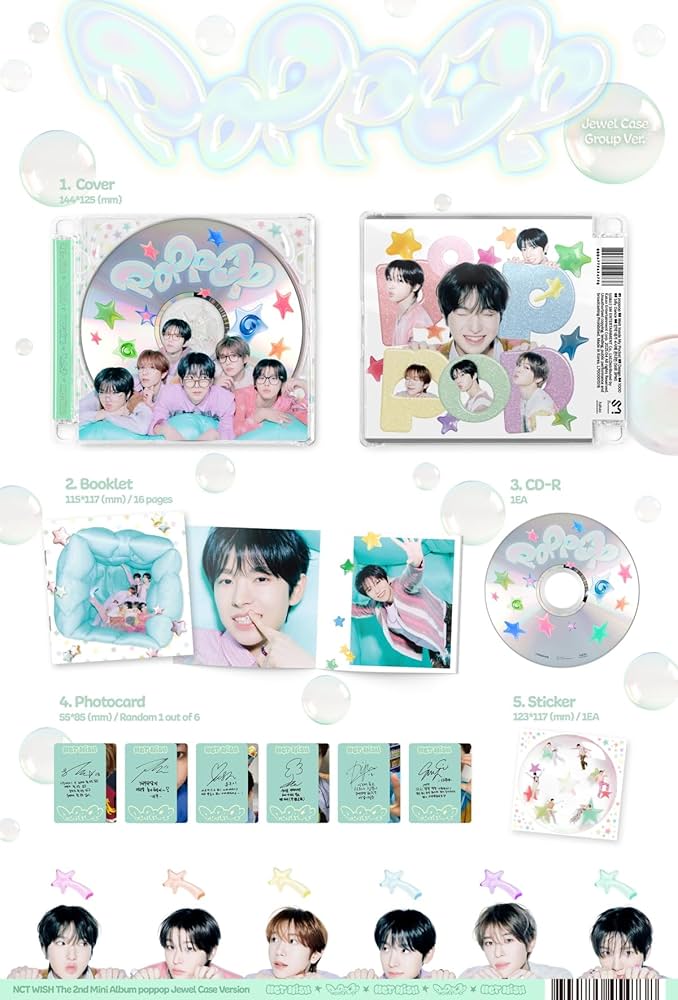Amazon.com: NCT-WISH poppop 2nd Mini Album (Jewel Case RIKU Ver
