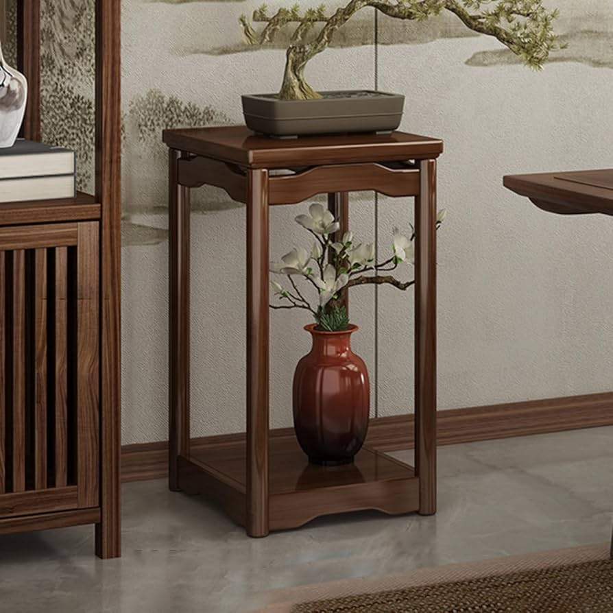 Amazon｜[KMBIGNK] 花台 アンティーク サイドテーブル 木製 レトロ