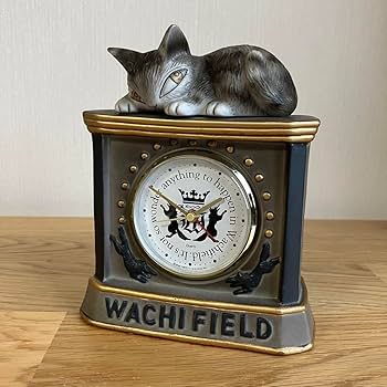 Amazon.co.jp: わちふぃーるど ダヤン 陶器製 置き時計 グレー