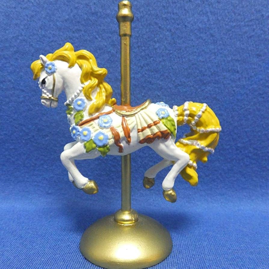 Amazon.co.jp: メリーゴーランド回転木馬カローゼルフィギュア
