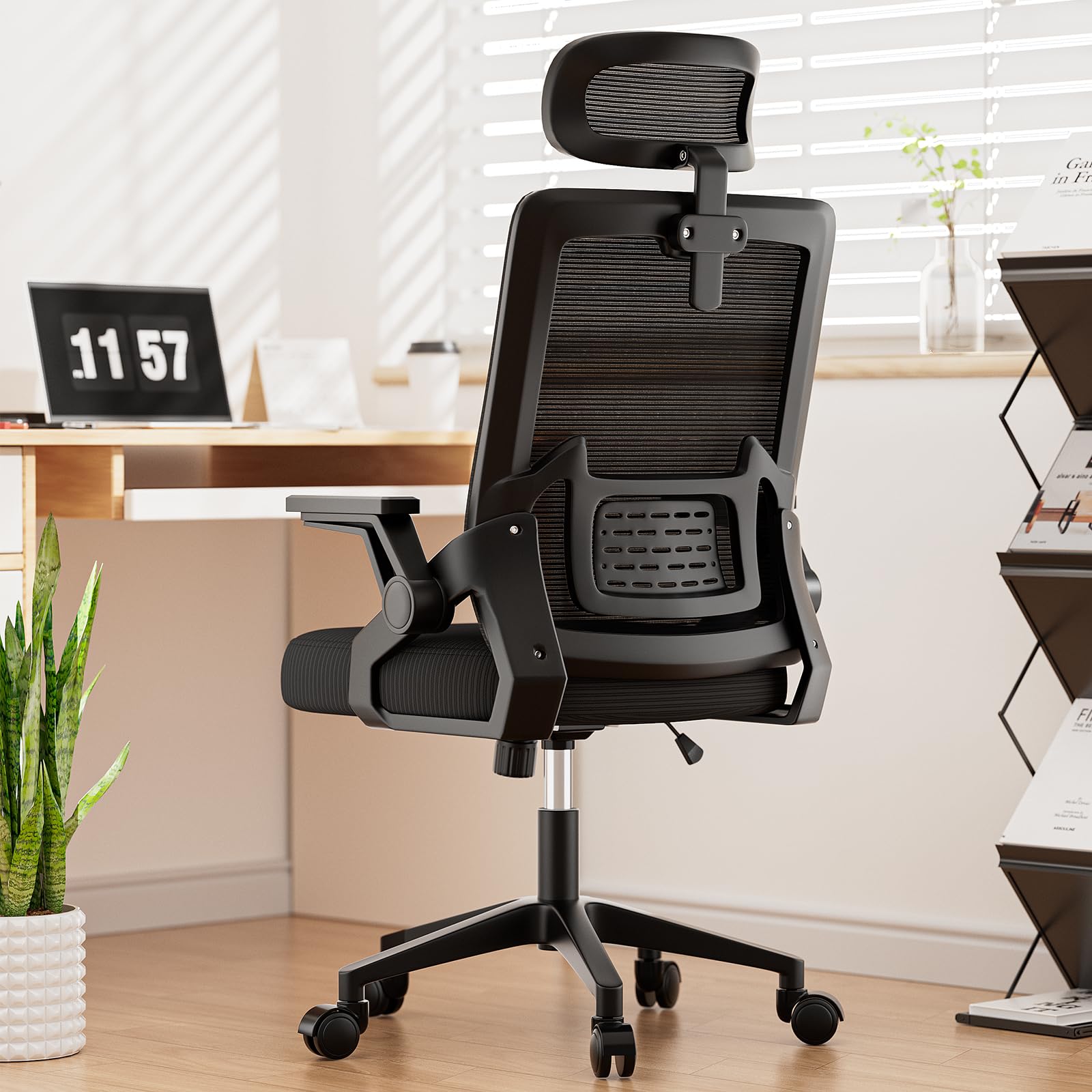 Amazon.co.jp: オフィスチェア 人間工学デスクチェア 在宅ワーク 跳ね
