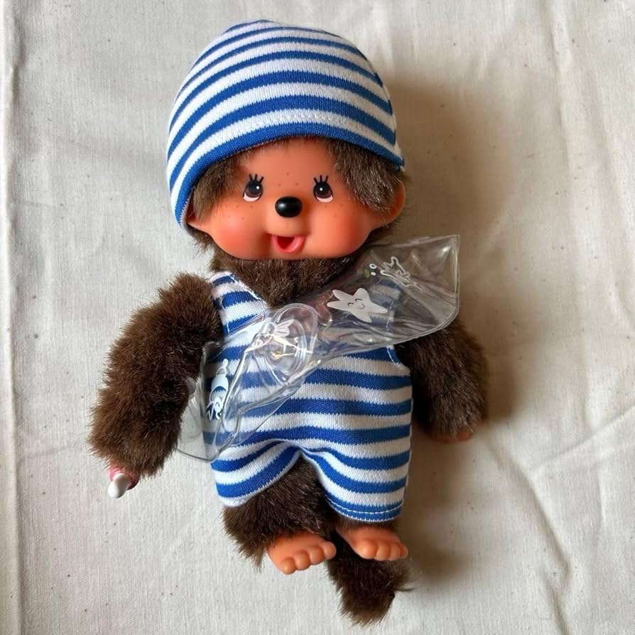 Amazon.co.jp: 水着モンチッチ Monchhichi ぬいぐるみ 赤青2個セット