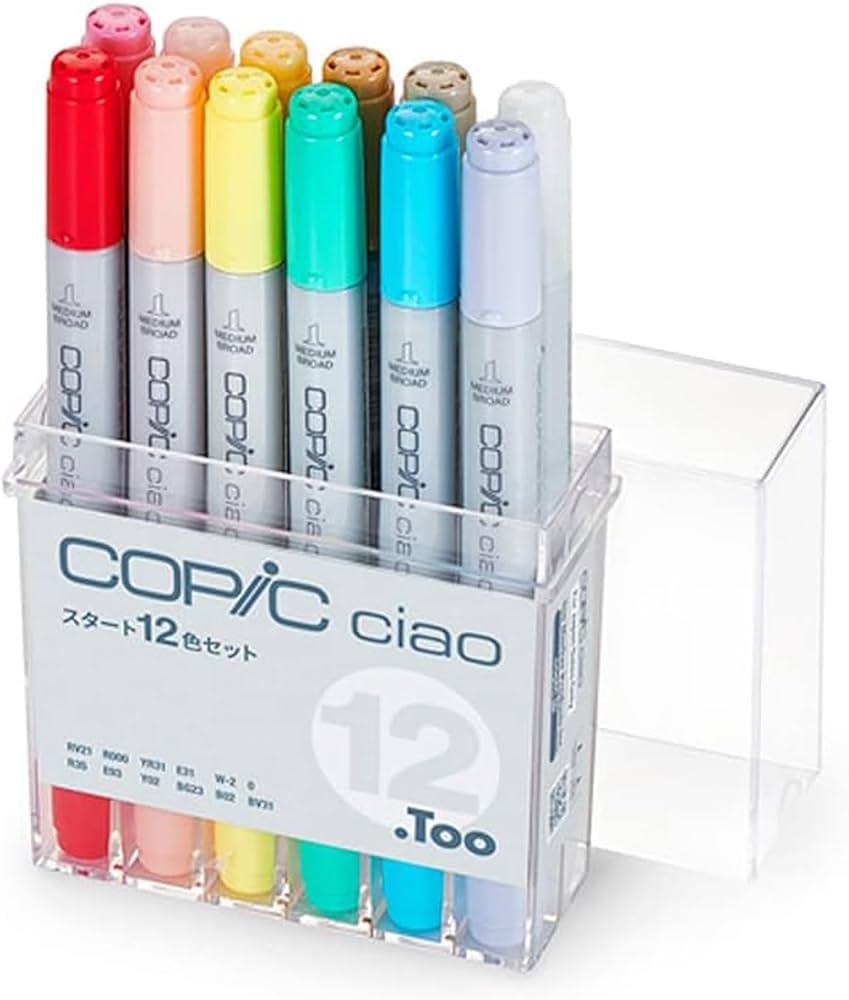 Amazon | Too コピック チャオ スタート 12色セット 多色 イラスト