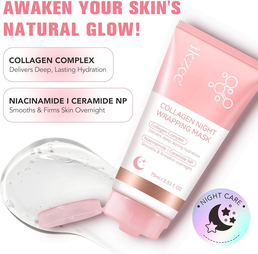 Amazon.com : IKZEE Collagen Night Wrapping Mask, Collagen