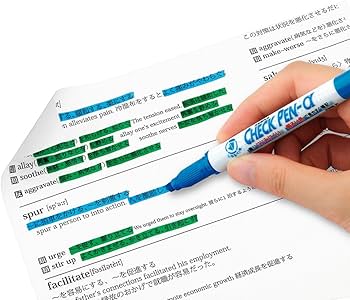 Amazon.co.jp: ゼブラ 暗記用 チェックペン アルファ 青 10本 B-WYT20