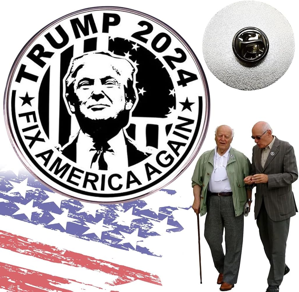 Amazon.co.jp: トランプ 2024 ファイトバッジ トランプ暗殺バッジ
