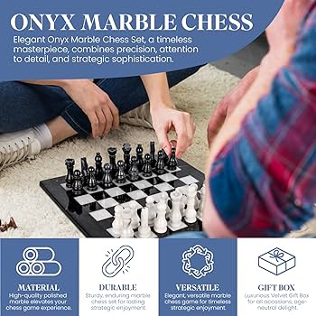 Amazon | UMAID ハンドメイド大理石チェスセット ボードゲーム 高級