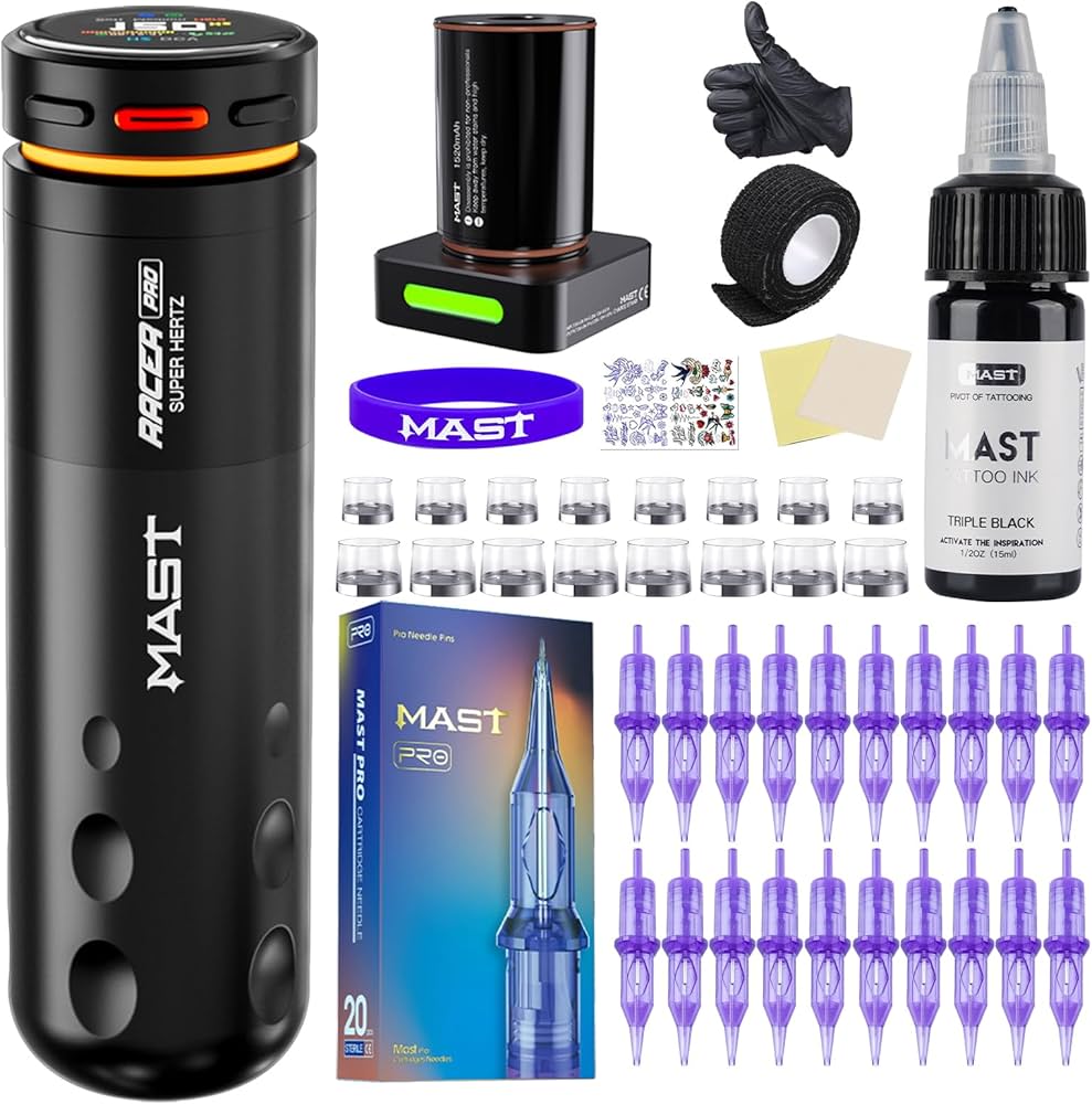 Amazon.com: Mast Tattoo Wireless Tattoo Gun Kit Racer Pro Tattoo