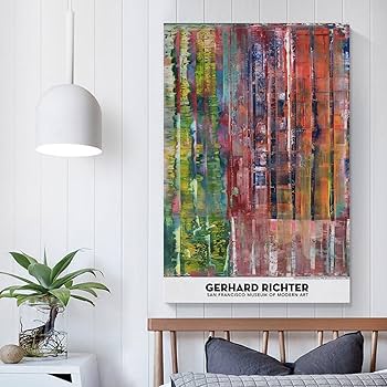 Amazon.co.jp: ゲルハルト・リヒター 抽象絵画 1992年 ポスター