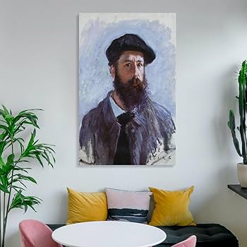Amazon.co.jp: 画家クロード・モネ 世界名画ベレー帽をかぶった自画像