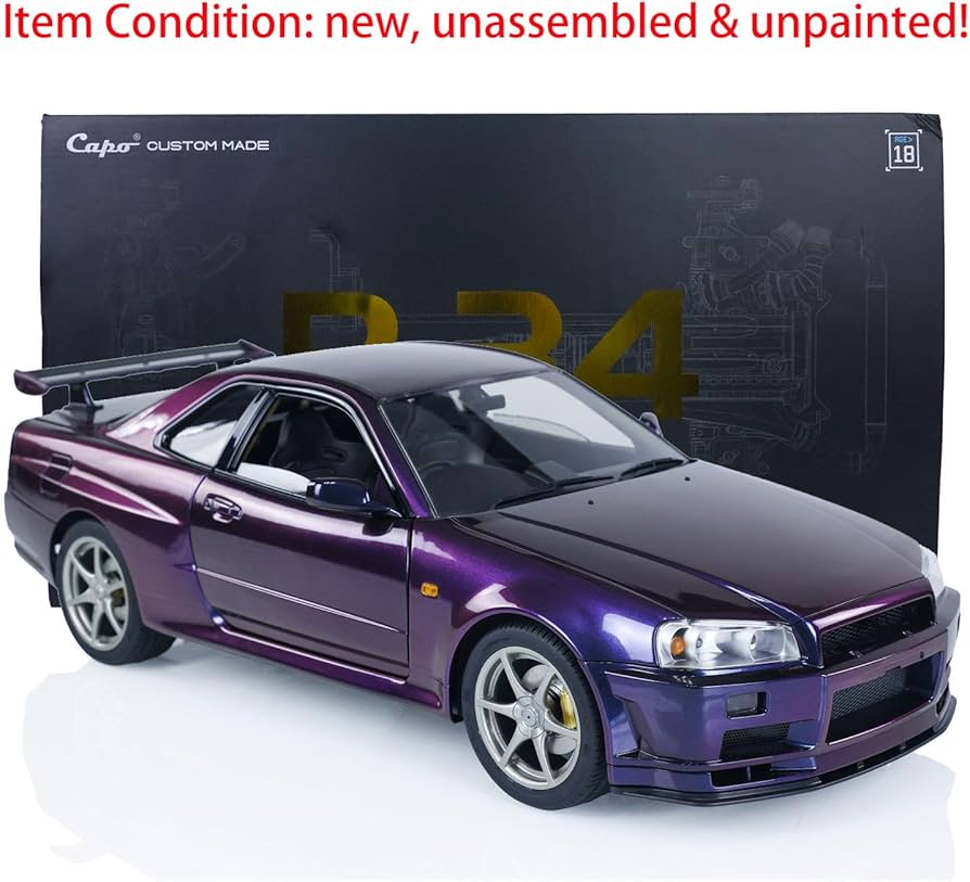 Amazon.co.jp: Capo 1/8 RCレーシングカー Skylinee GTR R34 リモート
