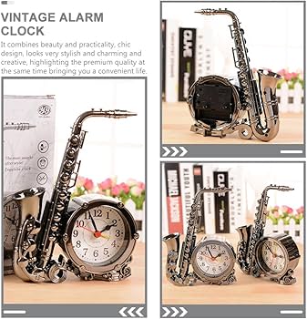 Amazon.co.jp: YARDWE ミニサックスモデル ノベルティ卓上時計 楽器の