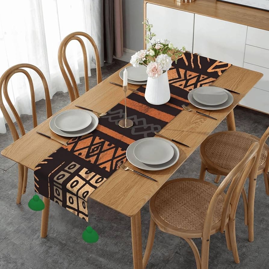 Amazon.com: African Mud Cloth Tribal Print Christmas Table Runner