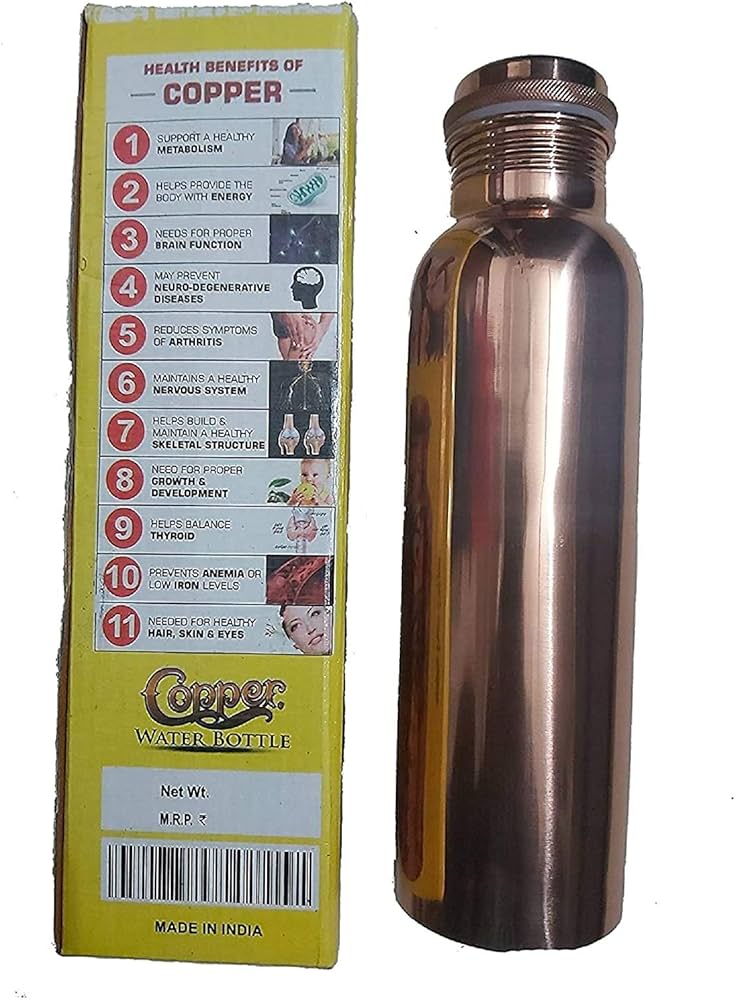 Amazon.co.jp: RATNA 銅製ウォーターボトル ドリンクボトル 銅100% 蓋