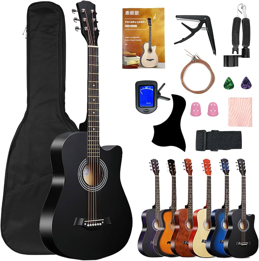 Amazon | アコースティックギター 41インチ入門練習ギター タイプ 入門
