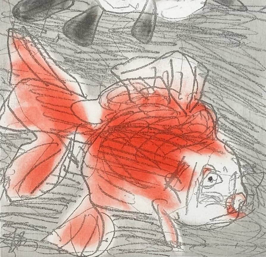 Amazon.co.jp: SHIN中川一政金魚銅版画 直筆サイン入り 額装 : おもちゃ