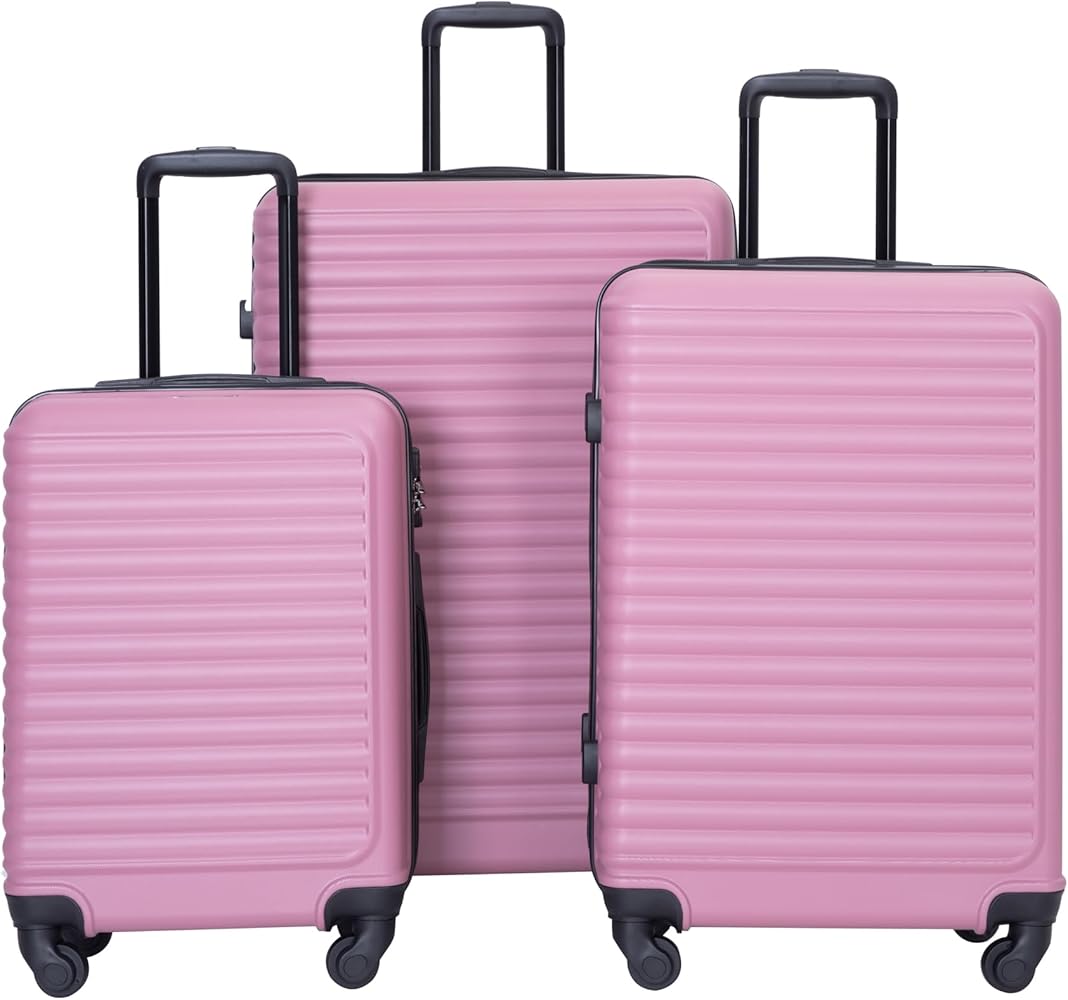 Amazon.com | Amalodie Luggage Sets,3 Piece Suitcases Set,Hard