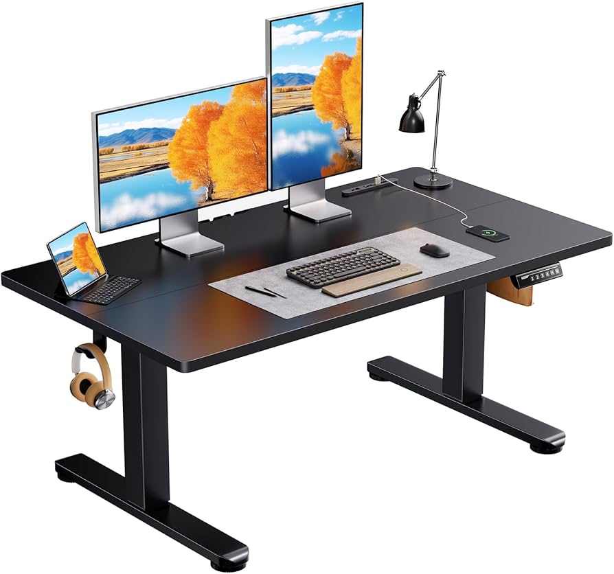 Amazon | ErGear 電動昇降式デスク ロータイプ 高さ48-72cm コンセント
