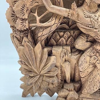 Amazon.co.jp: インドネシア バリ島 木彫り レリーフ オブジェ : おもちゃ