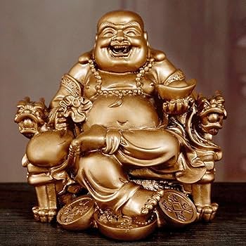 Amazon｜弥勒菩薩 マイトレーヤ 笑う仏像 レトロな幸運の装飾品 樹脂