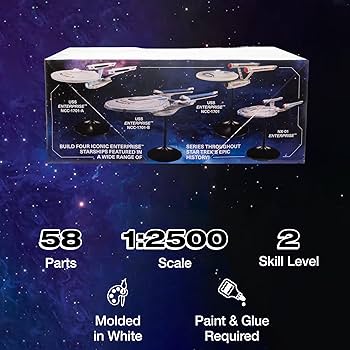 Amazon | AMT スタートレック US.S.エンタープライズ 4艦セット 1:2500