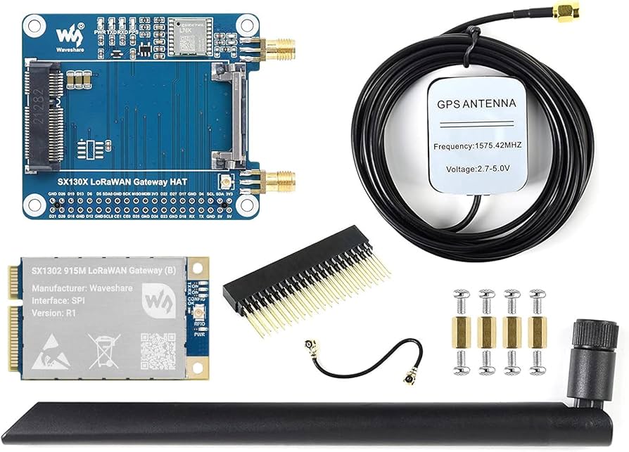 Amazon.com: SX1302 915M LoRaWAN Gateway HAT for Raspberry Pi with