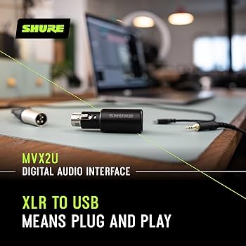 Amazon.com: Shure MVX2U XLR-to-USB Interface with Headphone Jack