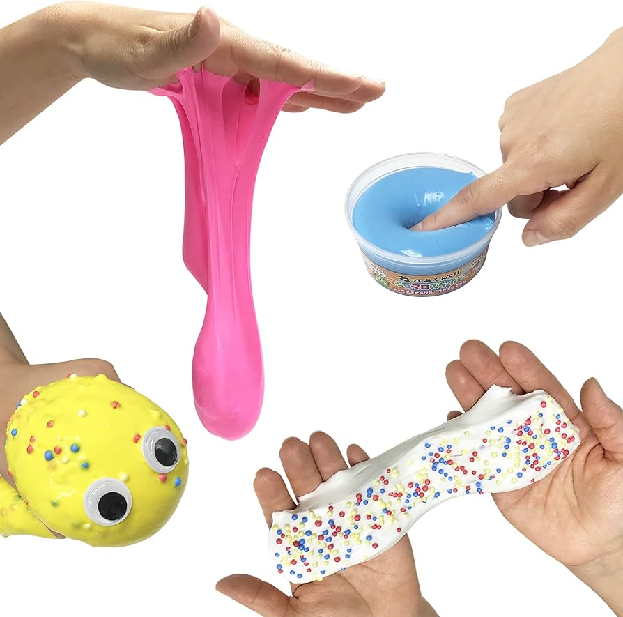 Amazon | ビーズスライム 伸びる スライム 粘土 新感触 不思議