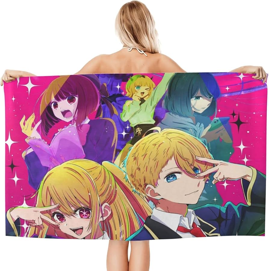 Amazon｜推しの子 男女兼用の大型家庭用吸水速乾ビッグタオル