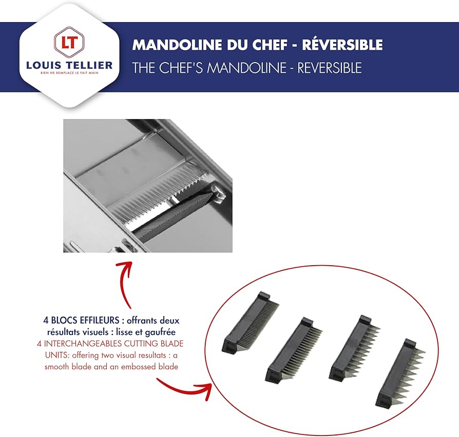 Amazon | Bron Chef's マンドリンスライサー 安全足と4枚の刃付き