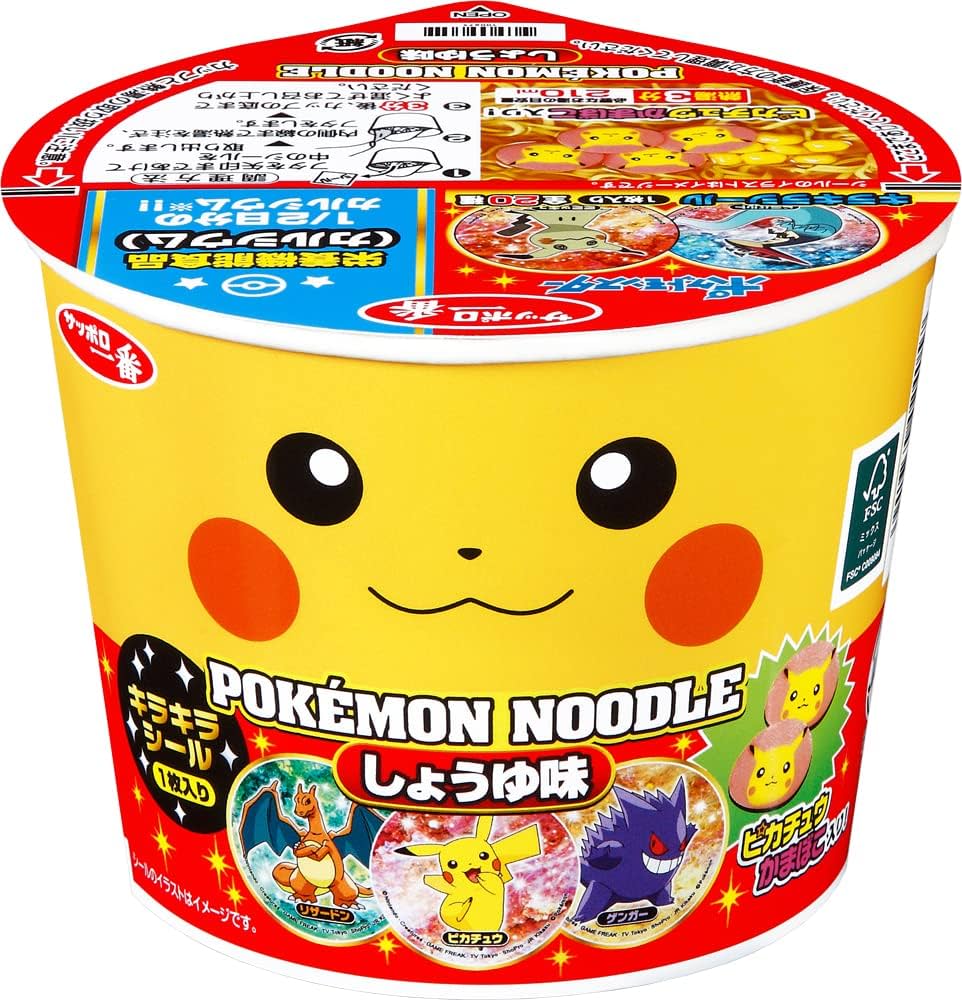 Amazon.co.jp: Sapporo Ichiban Pokemon Noodles Soy Sauce Flavor 38g