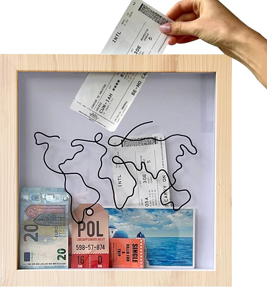 Amazon.co.jp: チケットシャドーボックスフレーム | 旅行券回収
