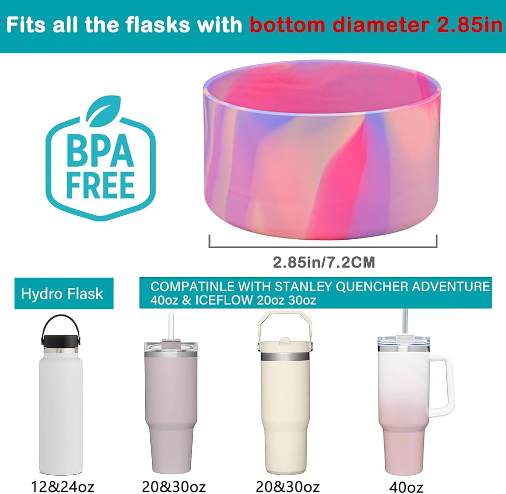 Amazon.com : HEYSKAY 2pcs Protective Flask Silicone Boot Base for