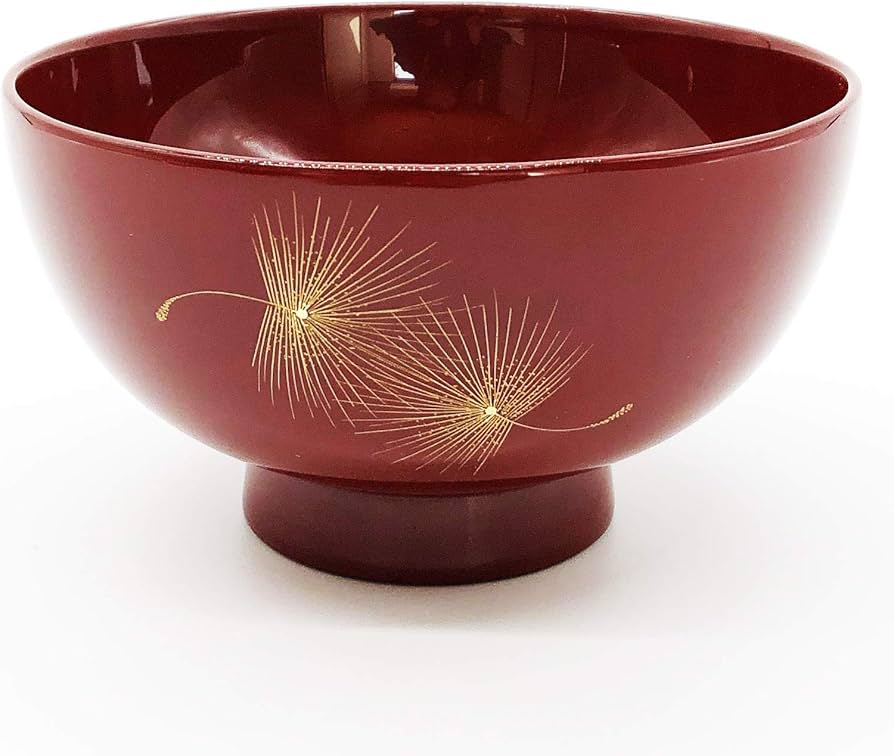 Amazon.co.jp: 大藤漆器店 輪島塗 夫婦汁椀 黒内朱・朱 飛花沈金 WA10