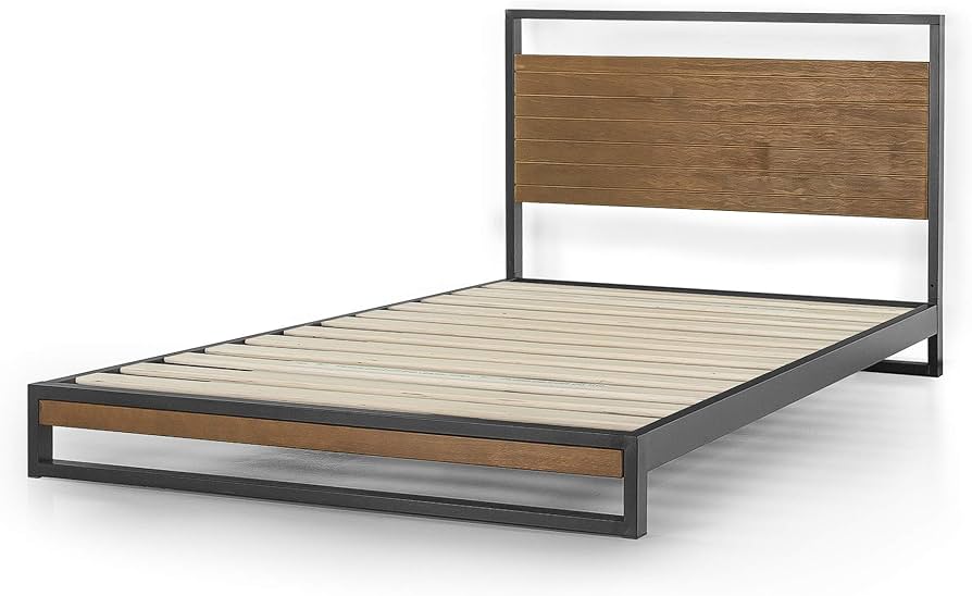 Amazon.co.jp: ZINUS メタル ウッド ベッドフレーム シングル Suzanne