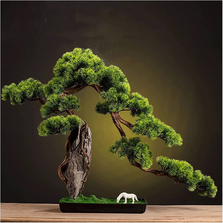 Amazon｜人工盆栽 人工盆栽ツリー フェイク植物 部屋の装飾 寝室の美学