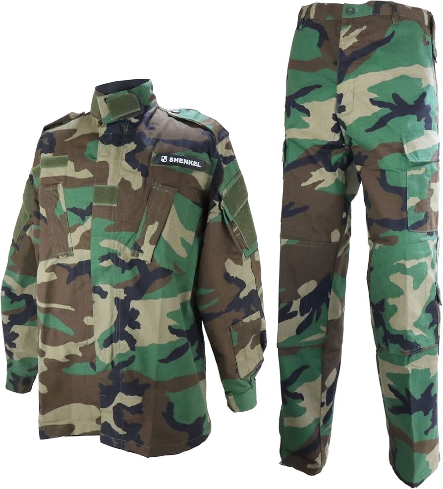 Amazon | SHENKEL 迷彩服上下セット ウッドランド L bdu-wl02-L | 戦闘
