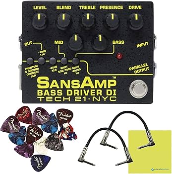 Amazon.com: Tech 21 SansAmp Bass Driver DI V2 Pedal Bundle - DI