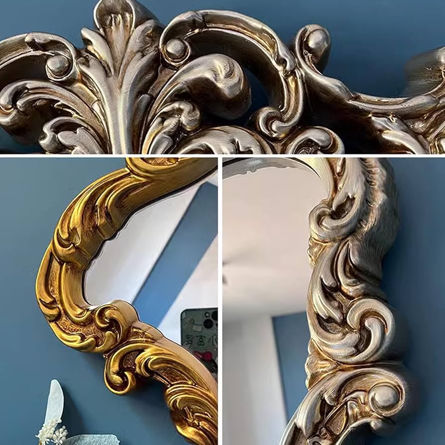 Amazon.co.jp: 大型 100X68 cm アンティーク調 ウォールミラー