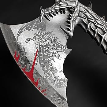 Amazon | 14.5インチ ファンタジードラゴン斧 木製スタンド クリスマス