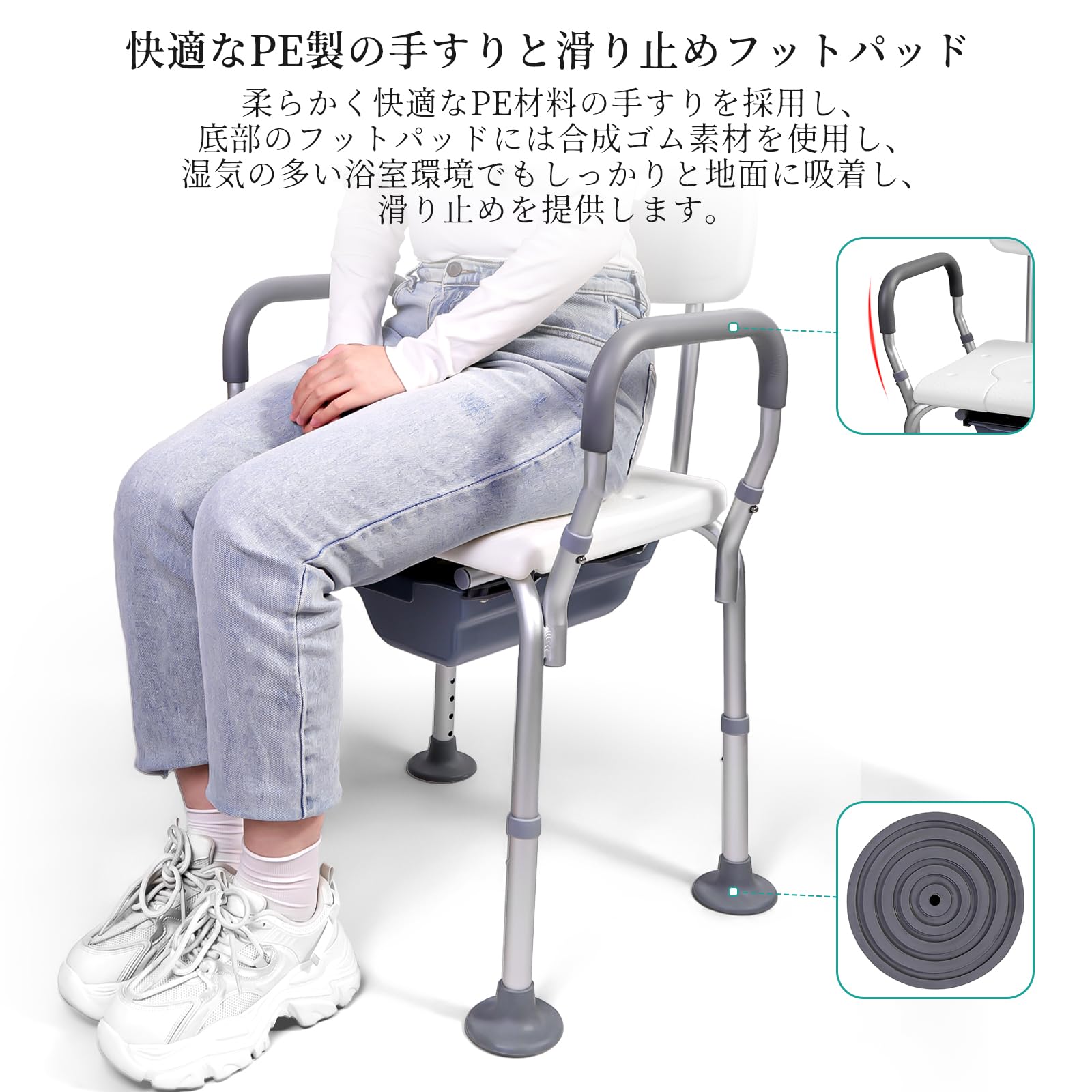 Amazon | lefeke ポータブルトイレ 介護用 簡易トイレ 折り畳み 便器