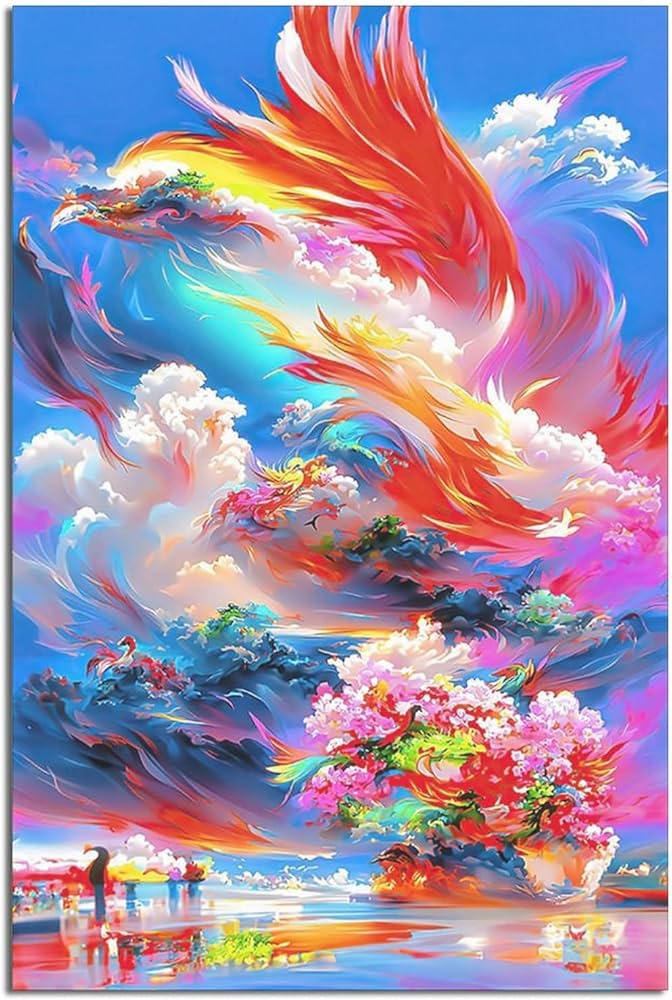 Amazon.co.jp: アートポスターアーティスト「フェニックス 幻想的な