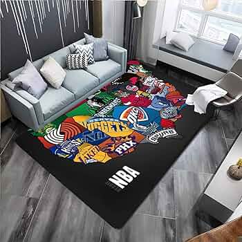 Amazon｜NBA バスケットボール 室内装飾 大きなエリアラグ 男の子