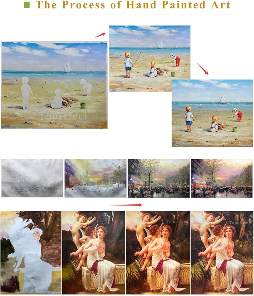 Amazon.co.jp: 絵画 4 枚 チャリティー田舎の家族の母と子の昼食、草