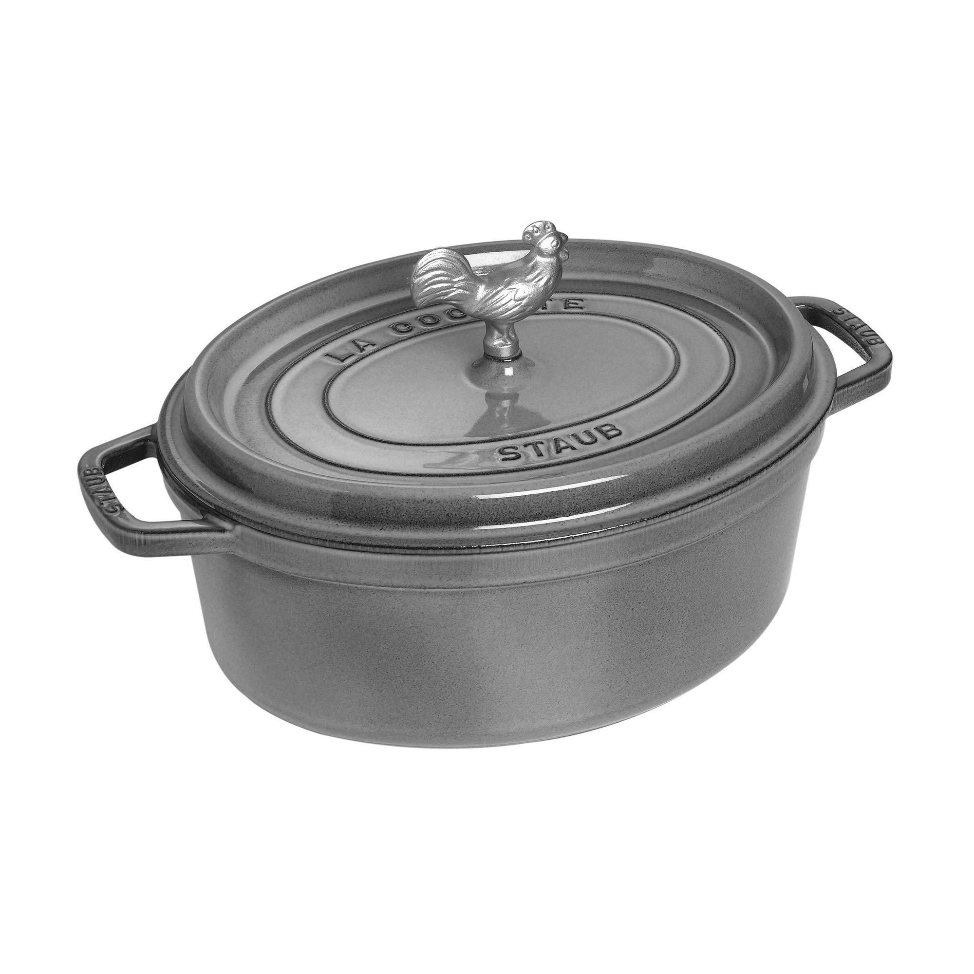 Amazon.com: Staub Cast Iron 5.75-qt Coq au Vin Cocotte - Graphite