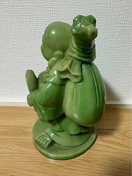 Amazon.co.jp: 大黒様 七福神 翡翠グリーン 石 置物 彫刻 古美術布袋様