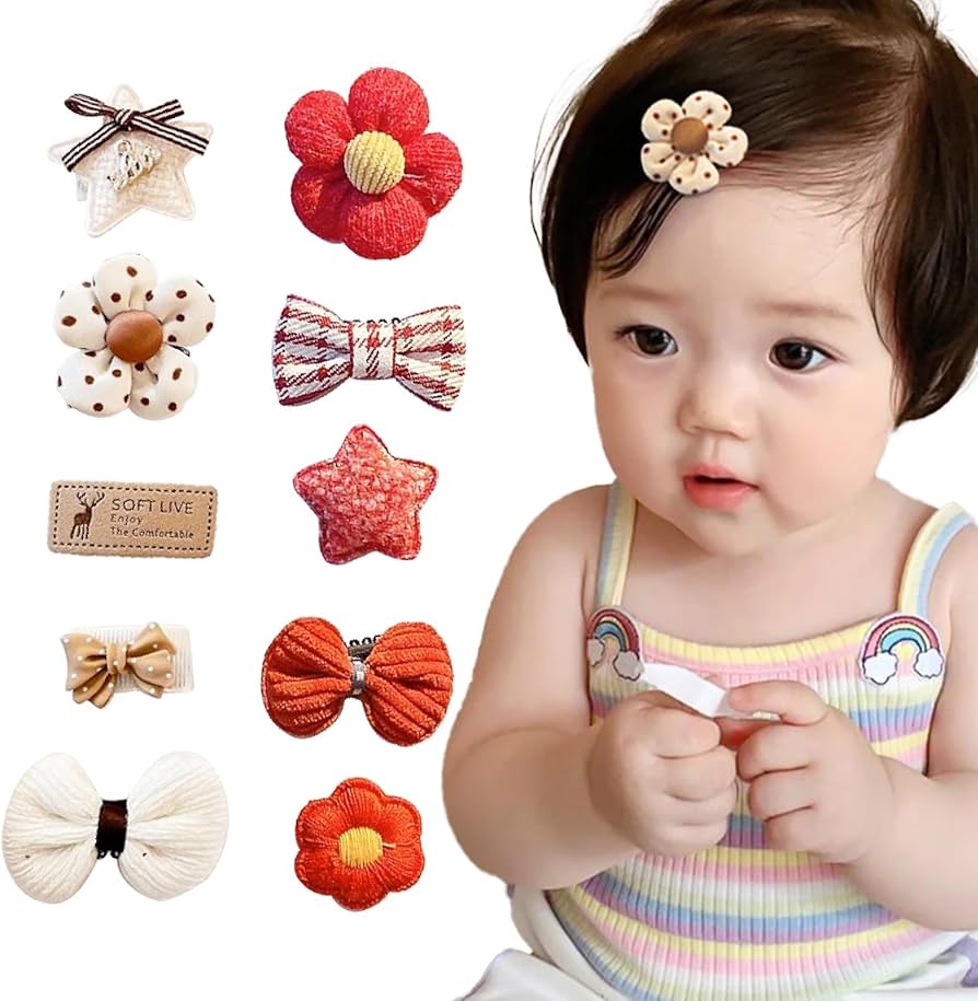 Amazon.co.jp: 10個セット ベビー ヘアクリップ 赤ちゃん 子供用
